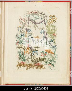 Jean-Baptiste Pillement - Ornamental Design from ‘Nouvelle suite de cahiers chinois a l'usage des Dessinateurs et des peintres... Foto Stock