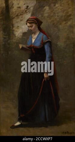 Jean-Baptiste-Camille Corot - il lettore Foto Stock