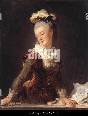 Jean-Honoré Fragonard - Marie-Madeleine Guimard (Fanciful Figure) Foto Stock