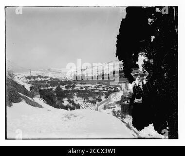 Gerusalemme nella neve. 1921 Foto Stock