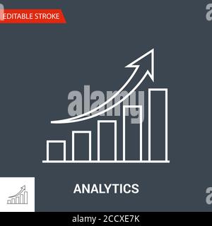 Icona del vettore di analisi. Illustrazione Vettoriale