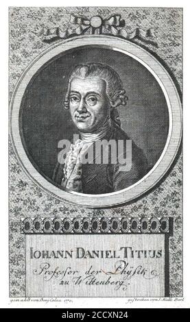 Johann Daniel Titius 2. Foto Stock