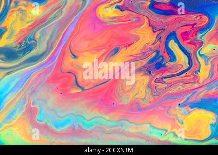 Colorato fluido arte sfondo rosa e blu. Foto Stock