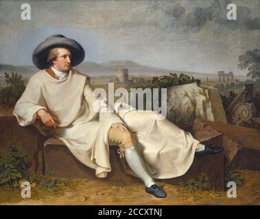 Johann Heinrich Wilhelm Tischbein - Goethe nella Campagna Romana Foto Stock