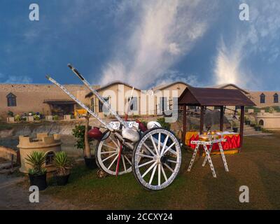 Vecchi edifici storici in Pakistan Foto Stock