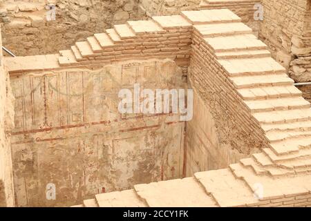 Case terrazza in Efeso antica città, città di Izmir, Turchia Foto Stock