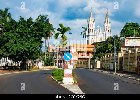 Cattedrale di Sant'Isabel, Malabo, Bioko, Guinea Equatoriale Foto Stock