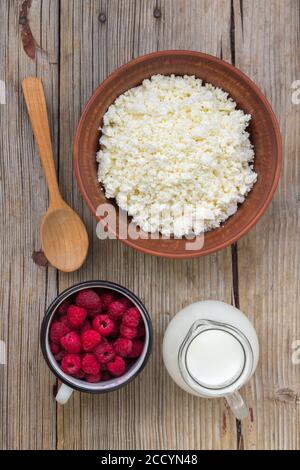 daisy, low grasso, senza grassi, organico, ricetta, cagliata, secca, proteine, colazione Foto Stock