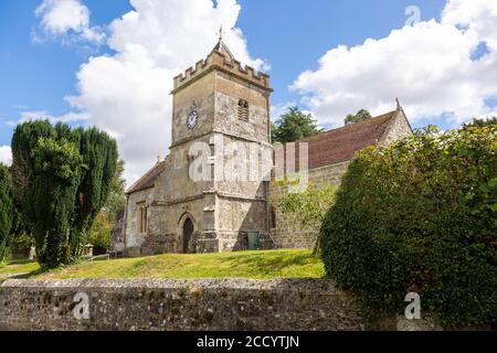 Holy Trinity Church, Bowerchalke, Cranborne Chase, Wiltshire, Inghilterra, Regno Unito Foto Stock