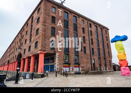 The Tate Liverpool a Royal Albert Dock, Liverpool, Inghilterra, Regno Unito Foto Stock