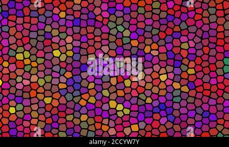 Modello senza giunture Mosaic colorato creato digitalmente. Per sfondo, tessile e Design Foto Stock