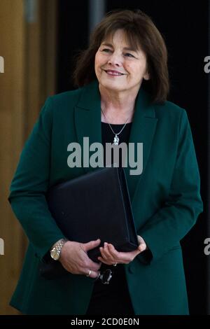 Edimburgo, Scozia, Regno Unito. Nella foto: Jeane Freeman MSP - Ministro scozzese della Sanità e dello Sport. Jeane Freeman ha annunciato che scenderà alle elezioni di Holyrood del 2021. Credit: Colin Fisher/Alamy Live News. Foto Stock