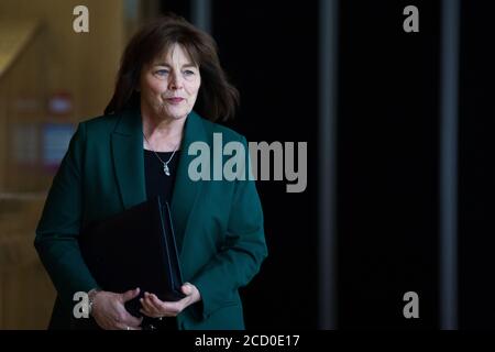 Edimburgo, Scozia, Regno Unito. Nella foto: Jeane Freeman MSP - Ministro scozzese della Sanità e dello Sport. Jeane Freeman ha annunciato che scenderà alle elezioni di Holyrood del 2021. Credit: Colin Fisher/Alamy Live News. Foto Stock