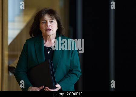 Edimburgo, Scozia, Regno Unito. Nella foto: Jeane Freeman MSP - Ministro scozzese della Sanità e dello Sport. Jeane Freeman ha annunciato che scenderà alle elezioni di Holyrood del 2021. Credit: Colin Fisher/Alamy Live News. Foto Stock