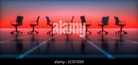 concetto di una situazione di conversazione su internet (rendering 3d) Foto Stock
