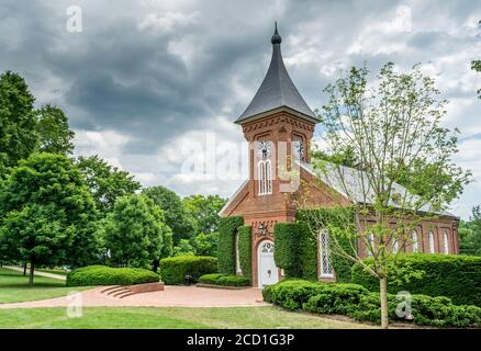 Lexington Virginia/USA – Maggio 27 2017: Washington e Lee University Lee Chapel cielo drammatico Foto Stock