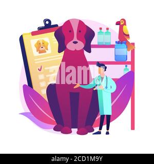 Illustrazione vettoriale del concetto astratto della clinica Vet. Illustrazione Vettoriale