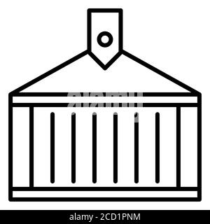 Icone della linea di servizio di consegna del carico della cabina Foto Stock