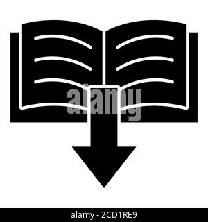 Download di Book Online Education Glyph icona Foto Stock