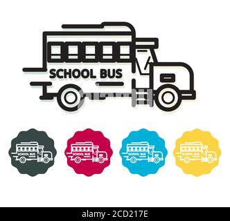 School Bus - icona come file ESP 10 Illustrazione Vettoriale