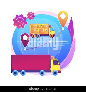 Illustrazione vettoriale del concetto astratto di logistica collaborativa. Illustrazione Vettoriale