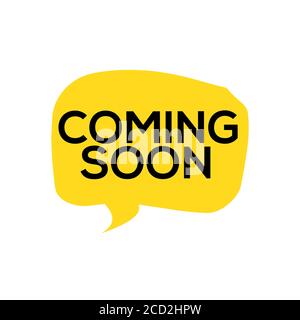 Prossimamente Vector flat illustration su sfondo bianco Illustrazione Vettoriale