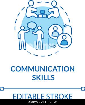 Icona di concetto delle abilità di comunicazione per i bambini Illustrazione Vettoriale