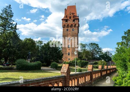 Kapitelturm der Burg Tangermünde, Sachsen-Anhalt, Deutschland | Torre del Castello di Tangermünde, Tangermuende, Sassonia-Anhalt, Germania Foto Stock