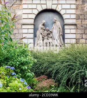 David Dickson Memorial, Chiesa parrocchiale di St Cuthbert, Edimburgo, Scozia, Regno Unito. Foto Stock