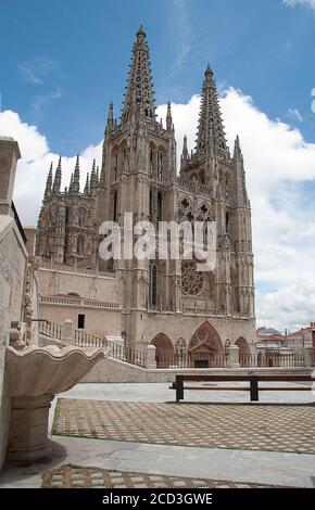 La Cattedrale di Burgos è una cattedrale cattolica in stile gotico a Burgos, in Spagna Foto Stock