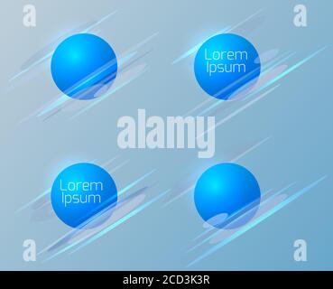 Serie di striscioni circolari geometrici. Elemento vettoriale per la vostra creatività Illustrazione Vettoriale