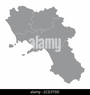 Mappa della regione Campania Illustrazione Vettoriale