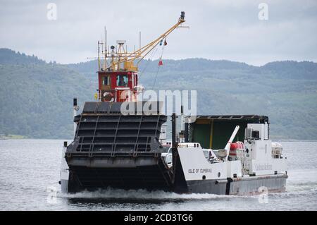 MV Isola di Cumbrae si prepara a entrare in Tarbet. Kintyre, Argyle e Bute. Scozia Foto Stock