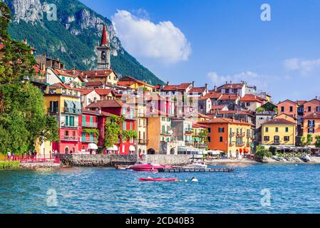 Varenna, Lago di Como - Vacanze in Italia con vista sul lago più bello d'Italia, Lago di Como. Foto Stock