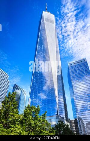 New York, Stati Uniti d'America - Torre di Freedem, l'edificio più alto dell'Emisphere Occidentale, One World Observatory. Foto Stock