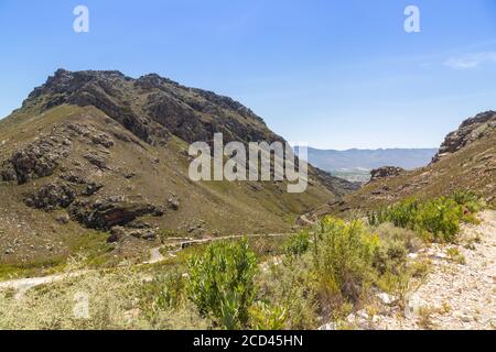 Bellissimo paesaggio nelle montagne di Ceres, Capo Occidentale, Sud Africa Foto Stock