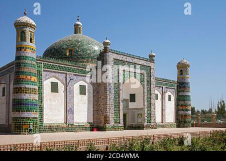 Tomba di AhFAQ Khoja / Apaq Xoja / AFAQ Khwaja, 17 ° secolo Aba Khoja Mausoleum vicino alla città Kashgar / Kashi / Kasjgar, Xinjiang, Cina Foto Stock