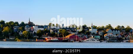 Vista al tramonto di Lunenburg, Nuova Scozia, Canada Foto Stock