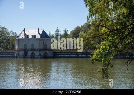 Dintorni di Lac du Settons (lago di Settons) a Morvan, Francia Foto Stock