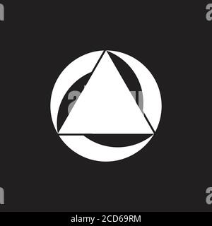 rotazione geometrica triangolare vettore di logo semplice Illustrazione Vettoriale