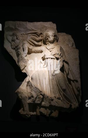 Rilievi del monumento partico nel Museo di Efeso, Selcuk Town, Smirne City, Turchia Foto Stock