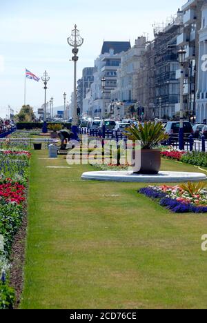 Giardini sul lungomare, Eastbourne, East Suussex, Inghilterra Foto Stock