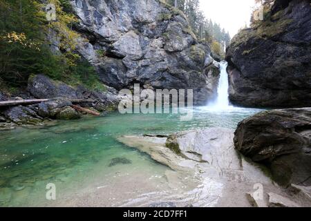 Le cascate Buchenegger in Baviera nel Allgäu Foto Stock