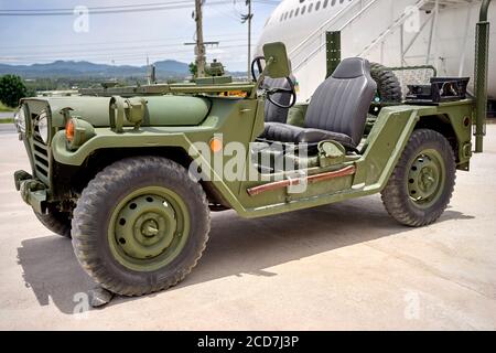 Jeep di Willy. Veicolo militare d'epoca della guerra mondiale degli Stati Uniti Foto Stock