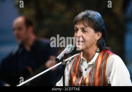 Wetten dass, Spielshow, Deutschland 1993, Gaststar Paul McCartney Foto Stock