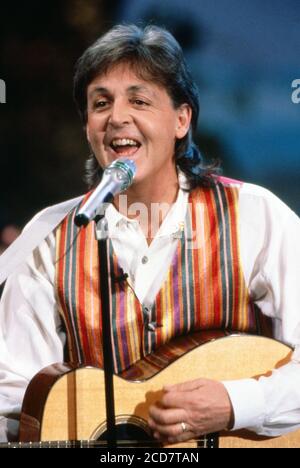 Wetten dass, Spielshow, Deutschland 1993, Gaststar Paul McCartney Foto Stock