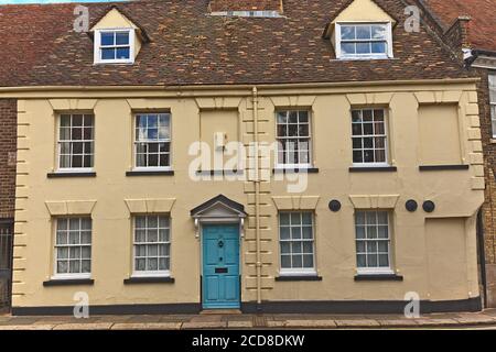 Casa di periodo su King Street nella zona storica di Kings Lynn, Norfolk, Regno Unito Foto Stock