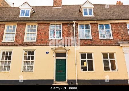 Il periodo House su Nelson Street nella zona storica di Kings Lynn sulla costa di Norfolk, Regno Unito Foto Stock