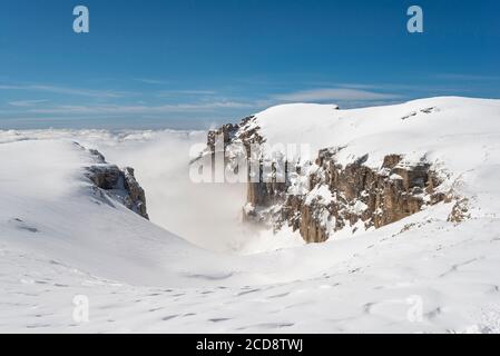 Francia, Hautes Alpes, le Devoluy, catena montuosa del Devoluy, altopiano di Bure (2550 m), interferometro Foto Stock