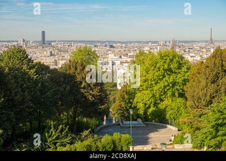 Francia, Parigi, Belleville Park Foto Stock